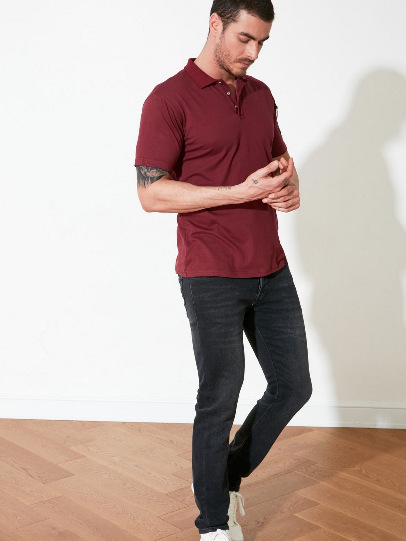 Поло Trendyol модель TMNSS20PO0167/Bordo Фото