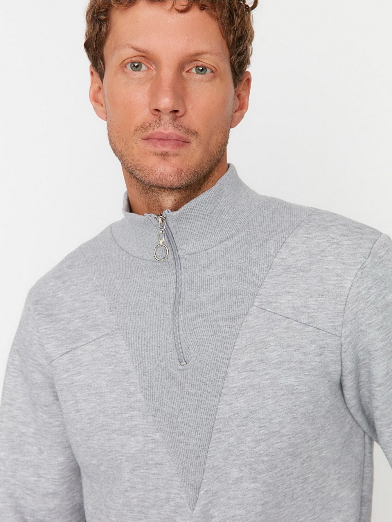 Джемпер Trendyol модель TMNAW23SW00269/Gri Melanj Джемпер Trendyol модель TMNAW23SW00269/Gri Melanj Фото