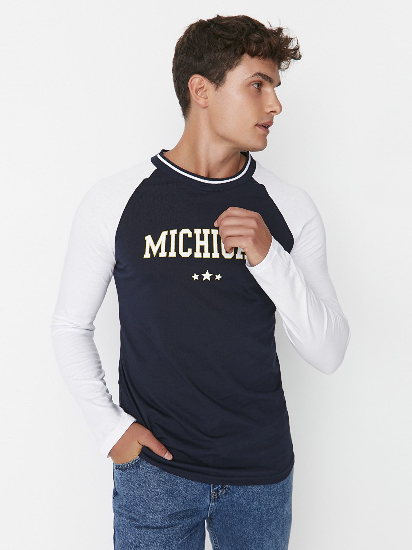 Лонгслів Trendyol модель TMNAW23TS00027/Lacivert Фото