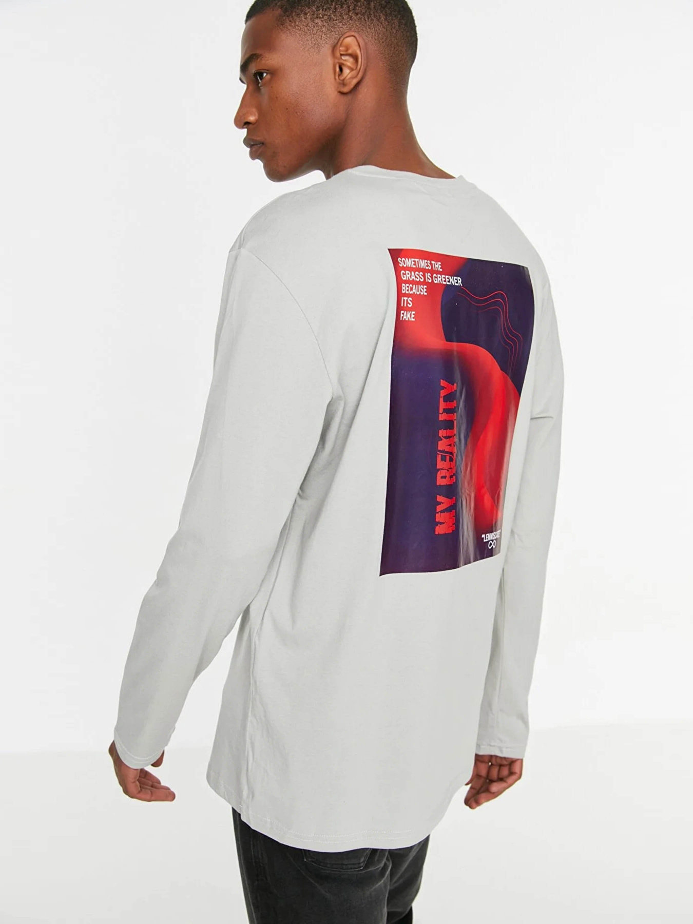 Футболка Trendyol модель TMNAW22TS0176/Gri Фото