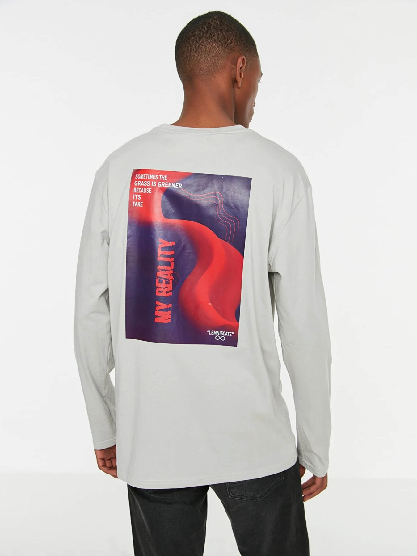 Футболка Trendyol модель TMNAW22TS0176/Gri Фото