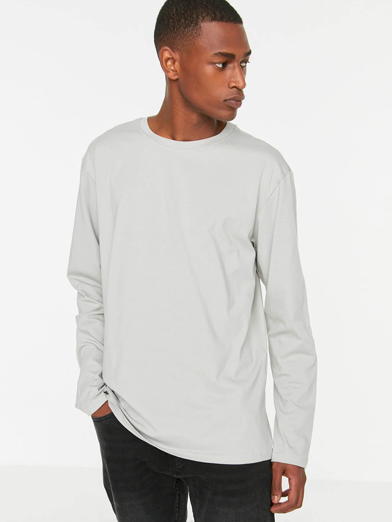 Футболка Trendyol модель TMNAW22TS0176/Gri Фото