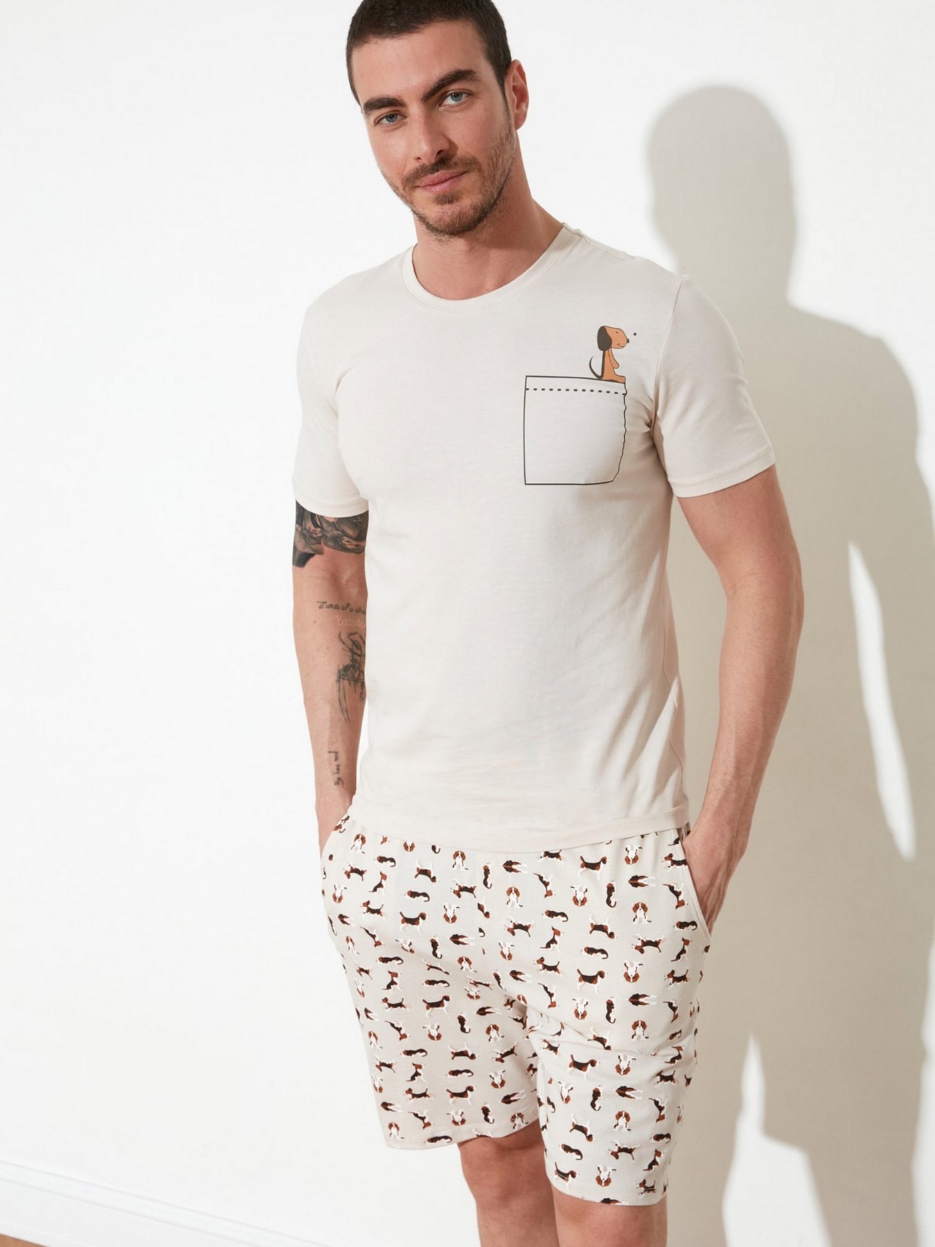 Пижама Trendyol модель THMSS21PT0324/Bej Фото