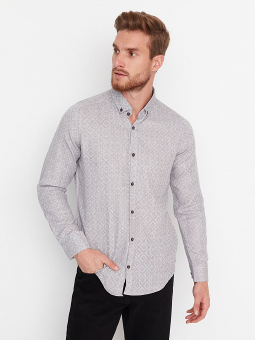 Рубашка Trendyol модель TMNAW23GO00075/Gri Фото