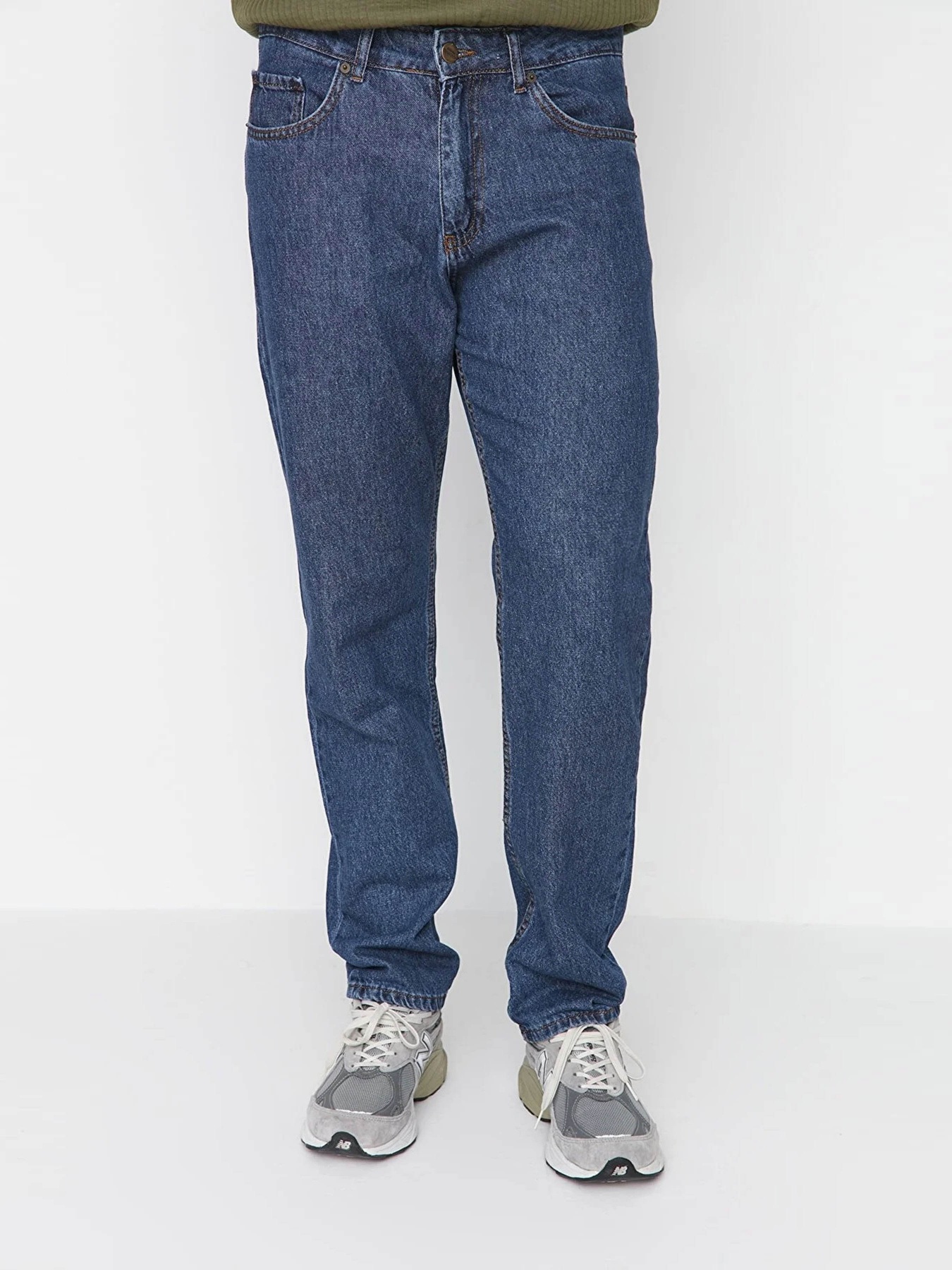 Прямые джинсы Trendyol модель TMNAW23JE00039/Indigo Фото