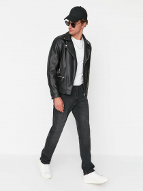 Прямые джинсы Trendyol модель TMNAW23JE00085/Siyah Фото