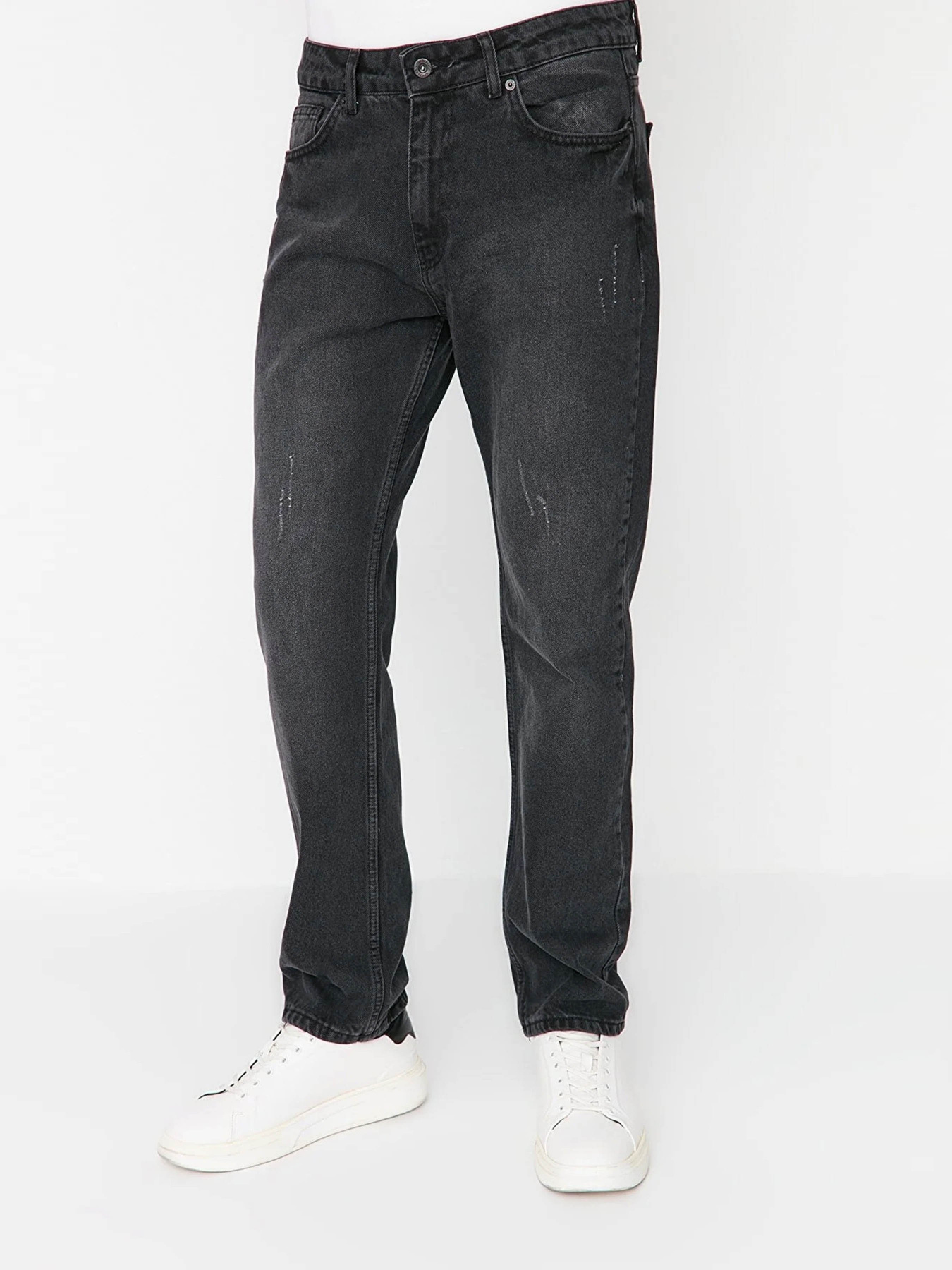 Прямі джинси Trendyol модель TMNAW23JE00085/Siyah Фото
