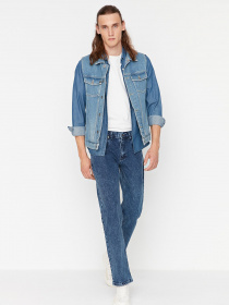 Прямі джинси Trendyol модель TMNAW23JE00101/Lacivert Фото