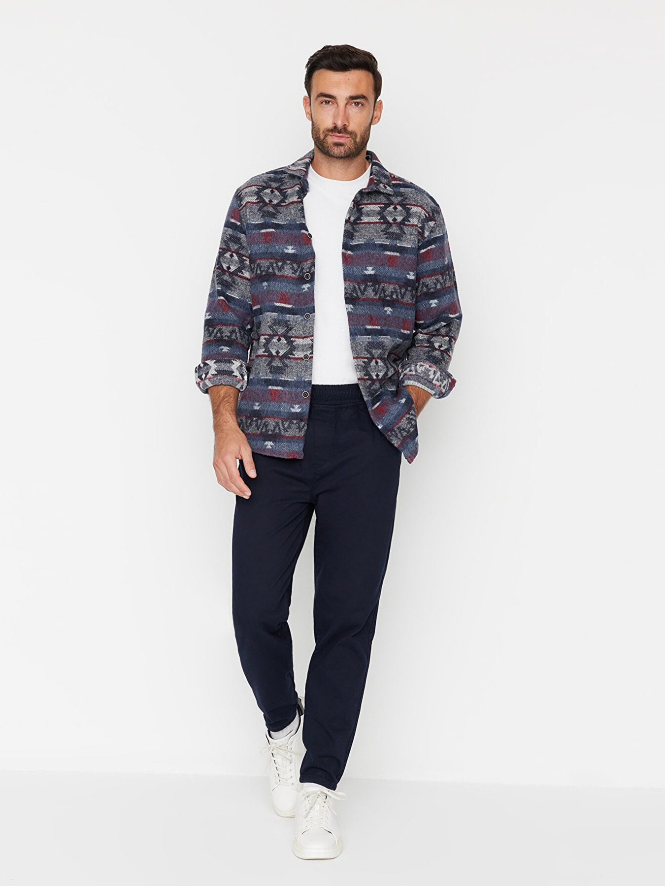 Штани класичні Trendyol модель TMNAW23PL00033/Lacivert Фото