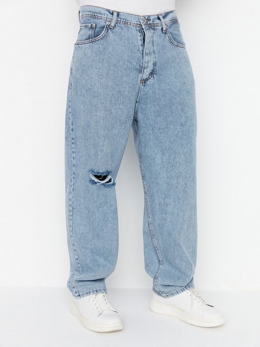 Широкие джинсы Trendyol модель TMNSS22JE0230/Acik Mavi Фото