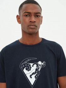 Футболка Trendyol модель TMNSS22TS0147/Lacivert Фото