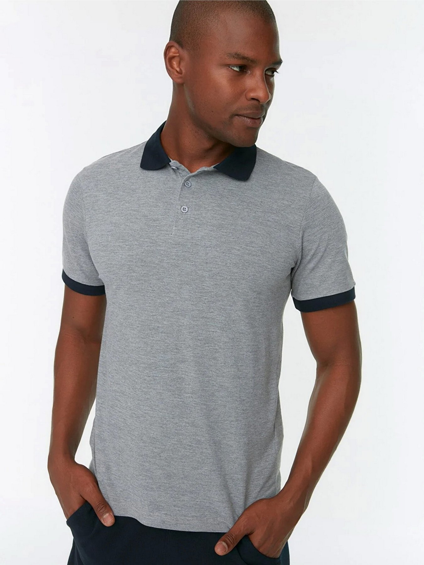 Поло Trendyol модель TMNSS20PO0141/Gri Фото