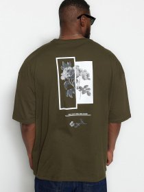 Футболка Trendyol модель TMNSS23TS00136/Haki Футболка Trendyol модель TMNSS23TS00136/Haki Фото