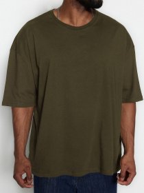 Футболка Trendyol модель TMNSS23TS00136/Haki Футболка Trendyol модель TMNSS23TS00136/Haki Фото