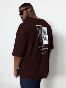 Футболка Trendyol модель TMNSS23TS00136/Kahverengi Фото