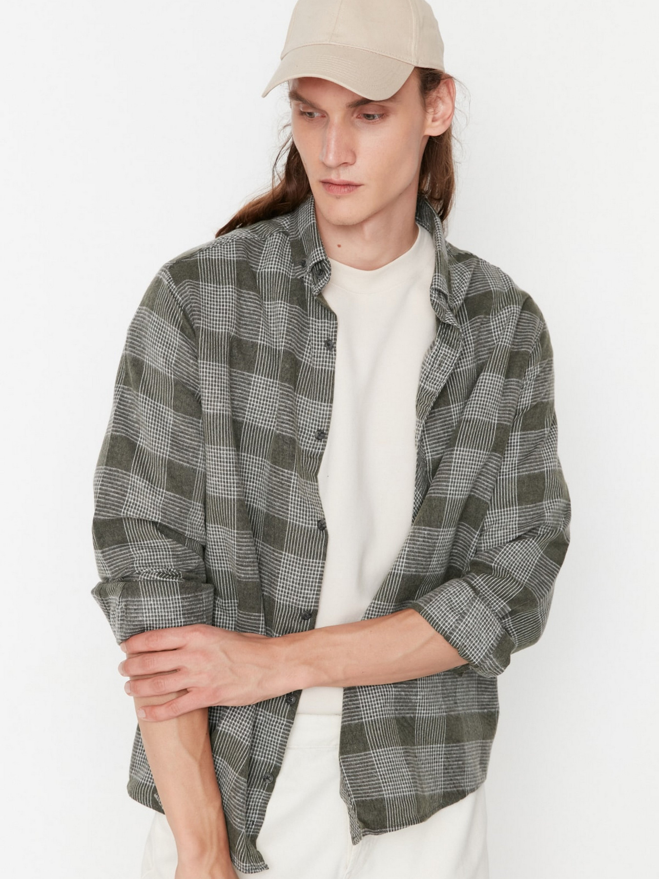 Сорочка Trendyol модель TMNAW23GO00173/Haki Фото