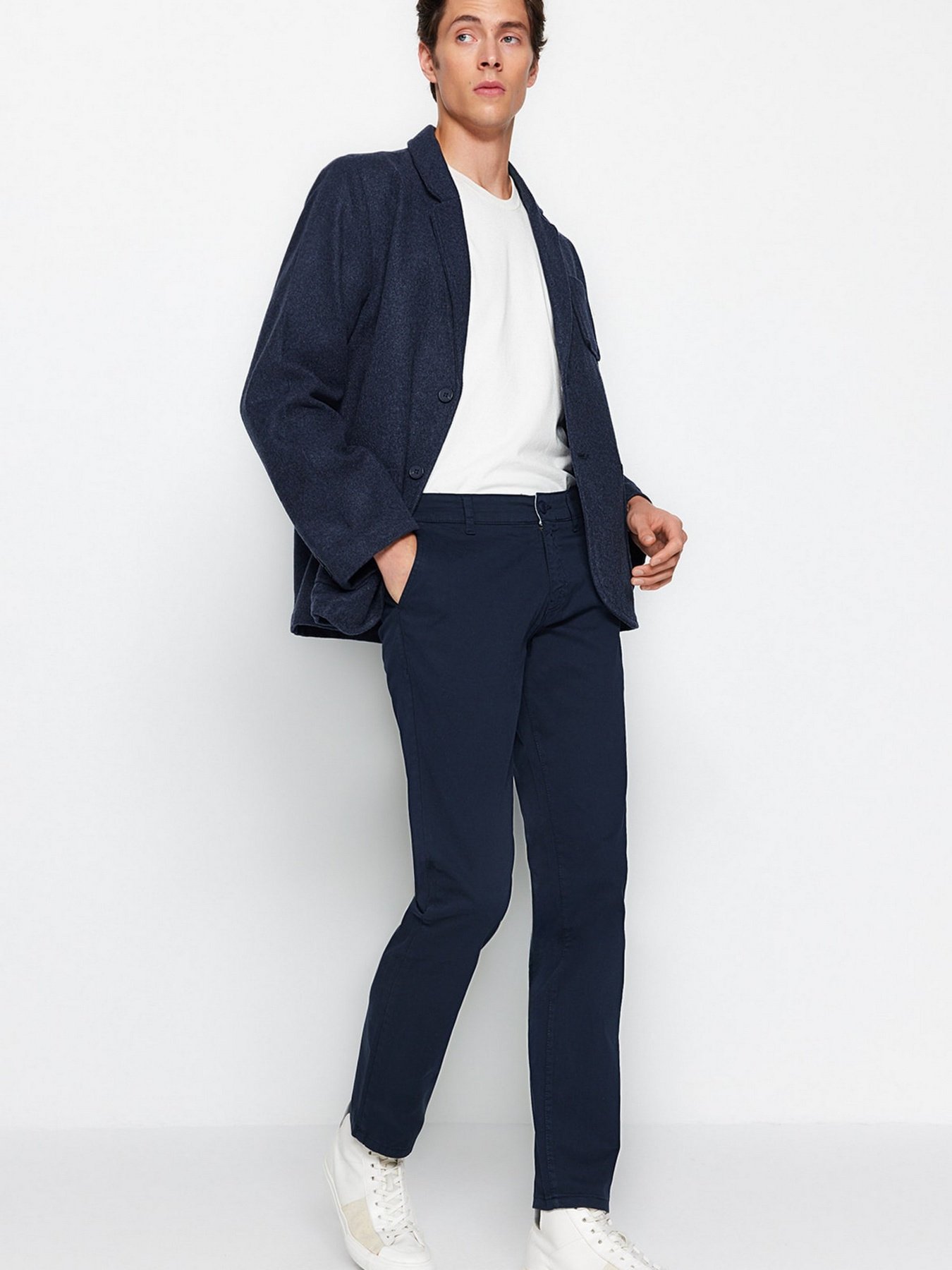 Чиносы Trendyol модель TMNAW24PL00000/Lacivert Фото