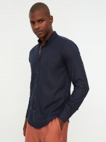 Сорочка повсякденна Trendyol модель TMNSS20GO0189/Lacivert Фото