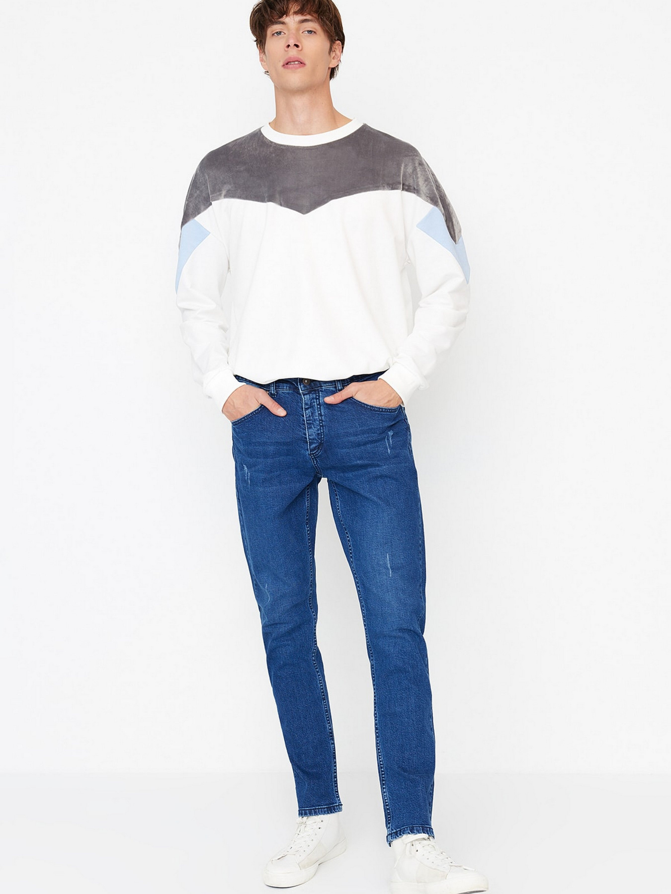 Прямые джинсы Trendyol модель TMNSS21JE0067/Lacivert Фото