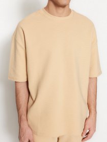 Футболка Trendyol модель TMNSS23TS00069/Bej Фото