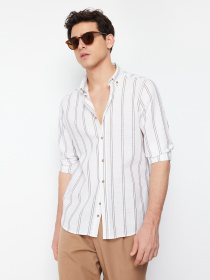 Рубашка повседневная Trendyol модель TMNSS20GO0092/Yesil Рубашка повседневная Trendyol модель TMNSS20GO0092/Yesil Фото