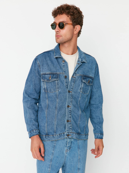 Джинсовая куртка Trendyol модель TMNSS22CE0161/Mavi Фото