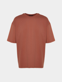 Футболка Trendyol модель TMNSS22TS0317/Kahverengi Фото