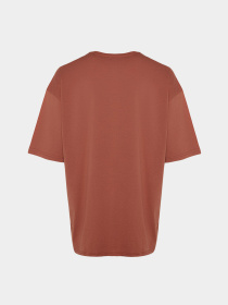 Футболка Trendyol модель TMNSS22TS0317/Kahverengi Фото