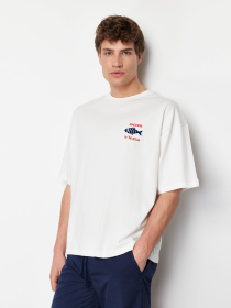 Футболка Trendyol модель TMNSS22TS0318/Ekru*001 Фото