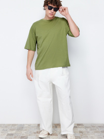 Футболка Trendyol модель TMNSS22TS0318/Haki Футболка Trendyol модель TMNSS22TS0318/Haki Фото