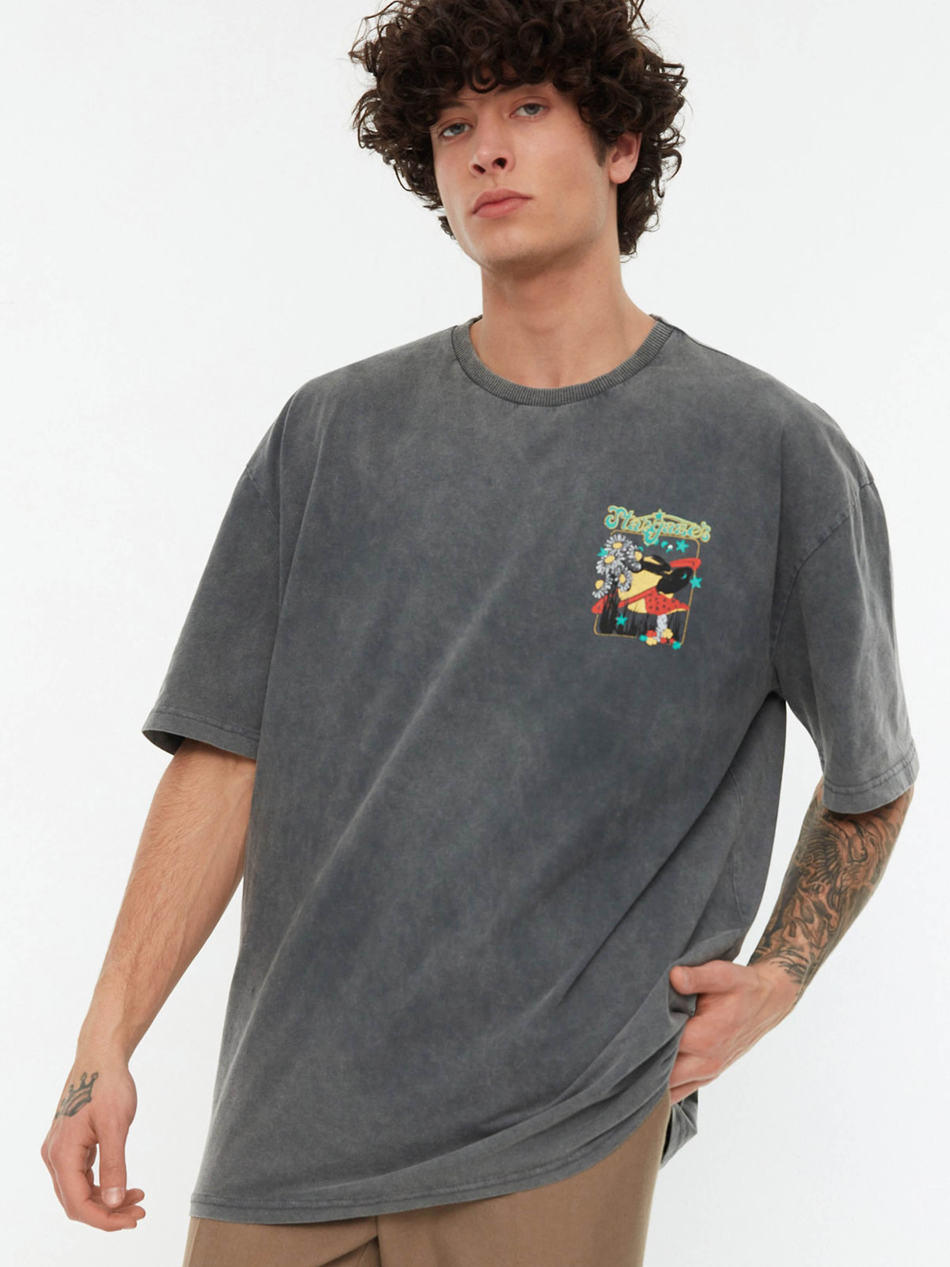 Футболка Trendyol модель TMNSS22TS0831/Antrasit Фото