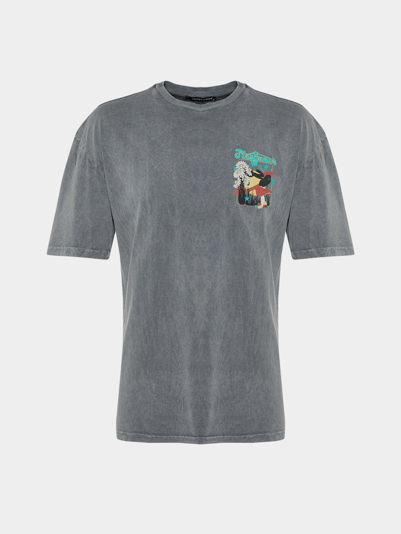 Футболка Trendyol модель TMNSS22TS0831/Antrasit Футболка Trendyol модель TMNSS22TS0831/Antrasit Фото