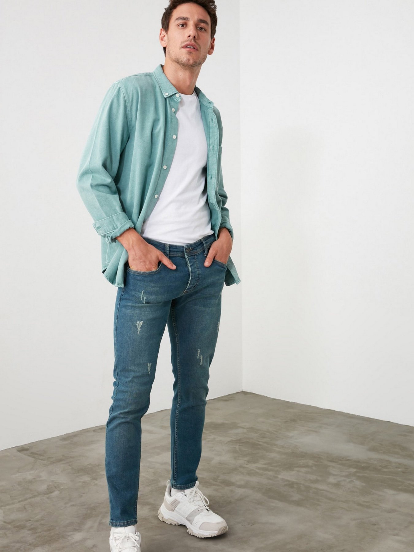 Скинни джинсы Trendyol Skinny модель TMNSS20JE0304/Indigo Фото