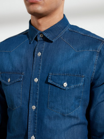 Рубашка Trendyol модель TMNSS21GO0715/Indigo Фото