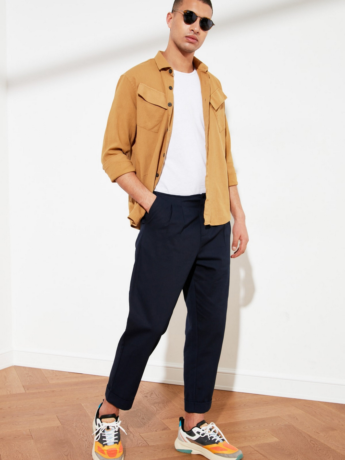 Брюки повседневные Trendyol модель TMNSS21PL0116/Lacivert Фото