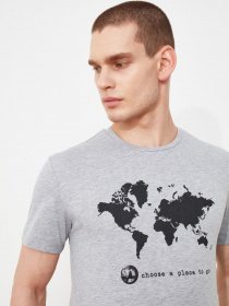 Футболки и поло Trendyol модель TMNSS21TS3263/Gri Фото