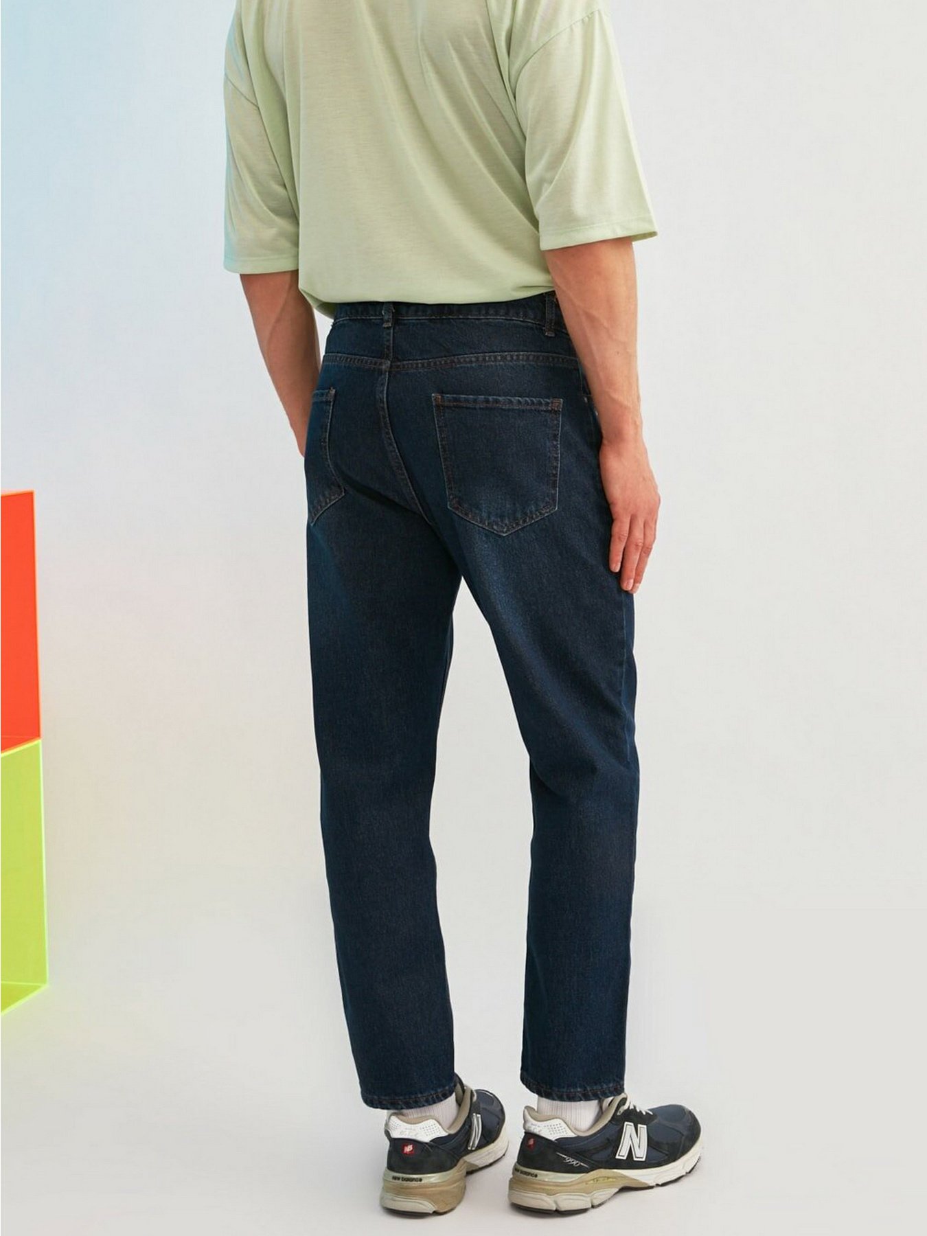 Бойфренды Trendyol Slim модель TMNSS21JE0203/Lacivert Фото