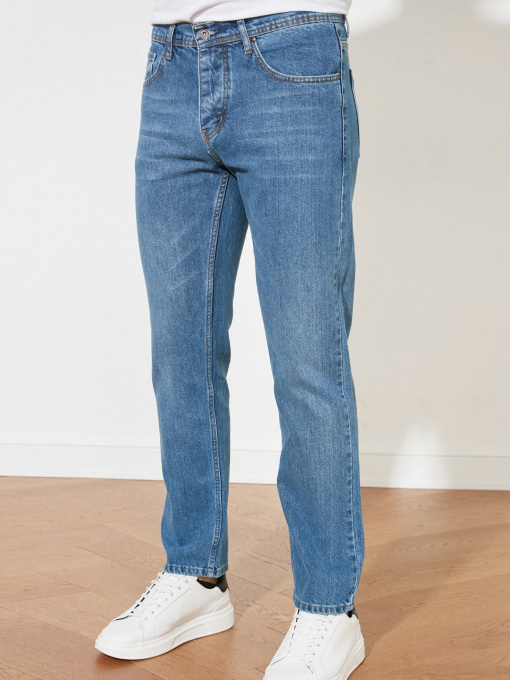 Прямі джинси Trendyol Straight модель TMNSS21JE0810/Indigo Фото