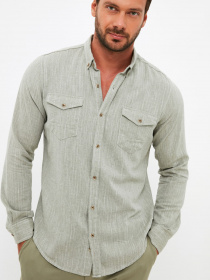 Сорочка повсякденна Trendyol модель TMNSS21GO1134/Haki Фото