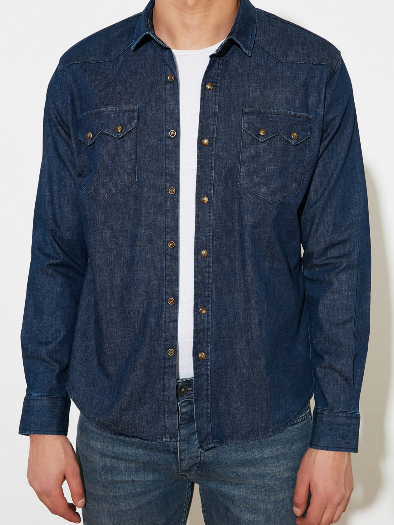 Сорочка Trendyol модель TMNSS20GO0106/Lacivert Фото