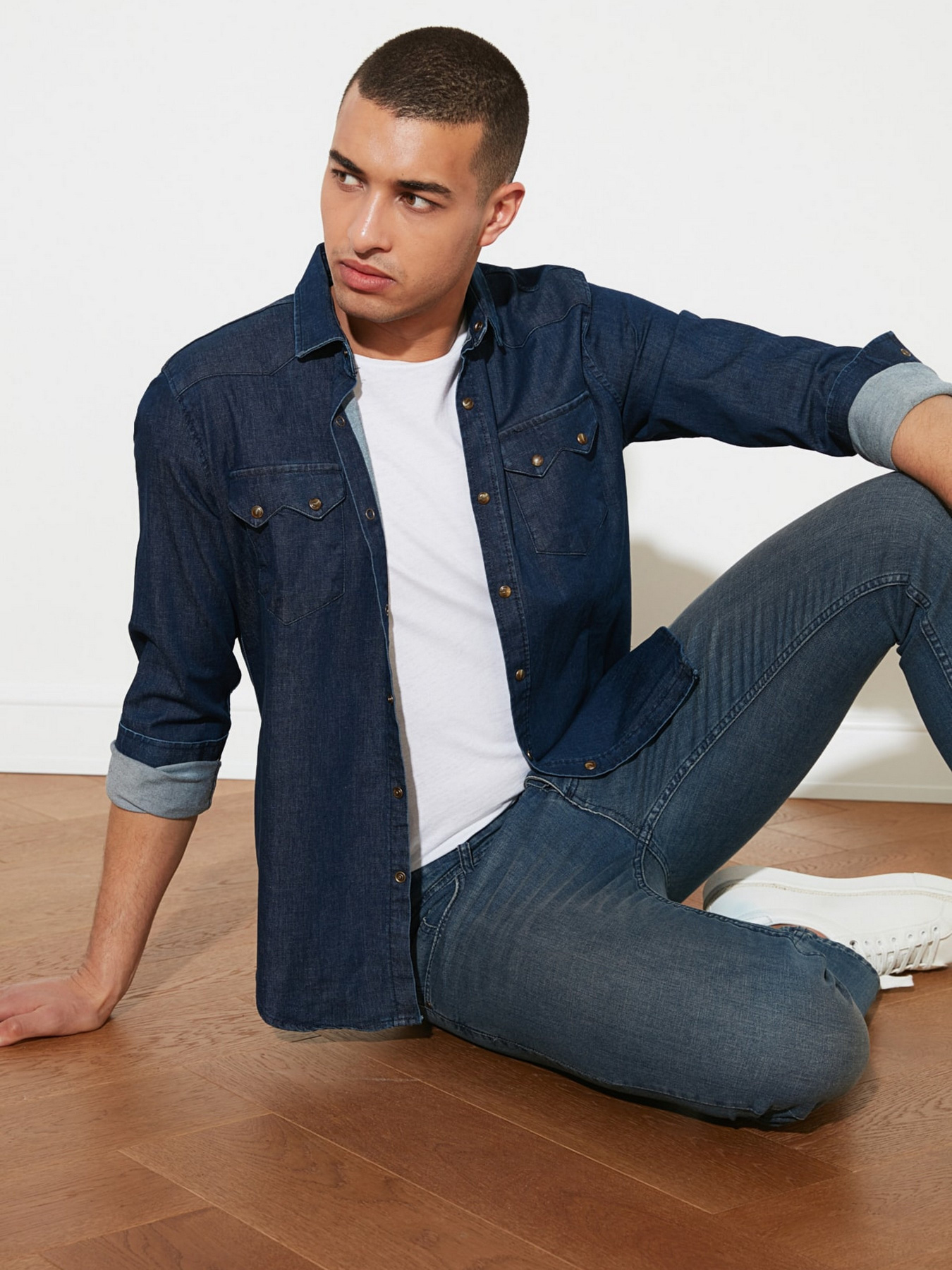 Сорочка Trendyol модель TMNSS20GO0106/Lacivert Фото