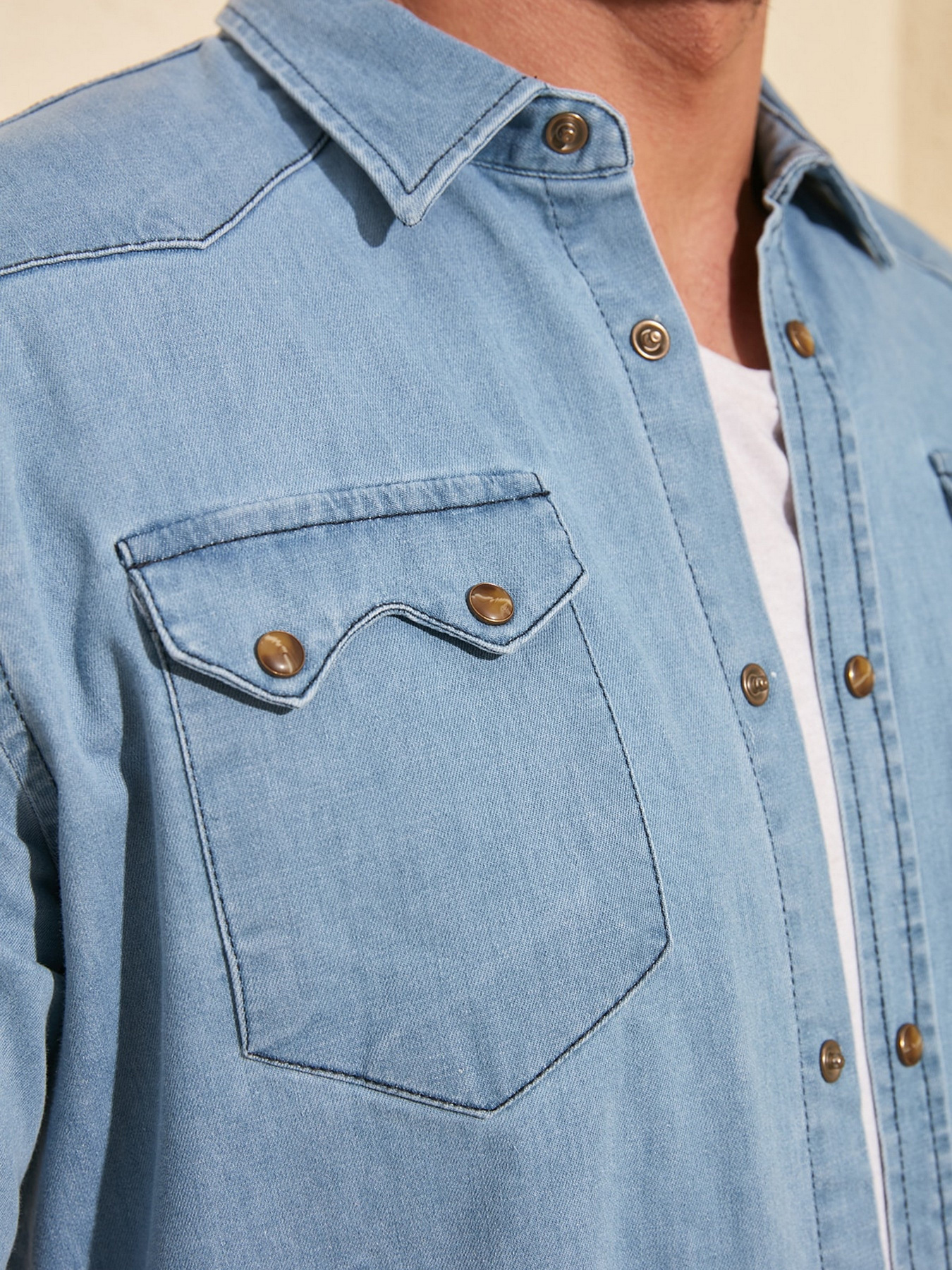 Рубашка Trendyol модель TMNSS20GO0106/Mavi Фото