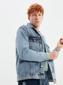 Джинсовая куртка Trendyol модель TMNAW22CE0018/Mavi Фото