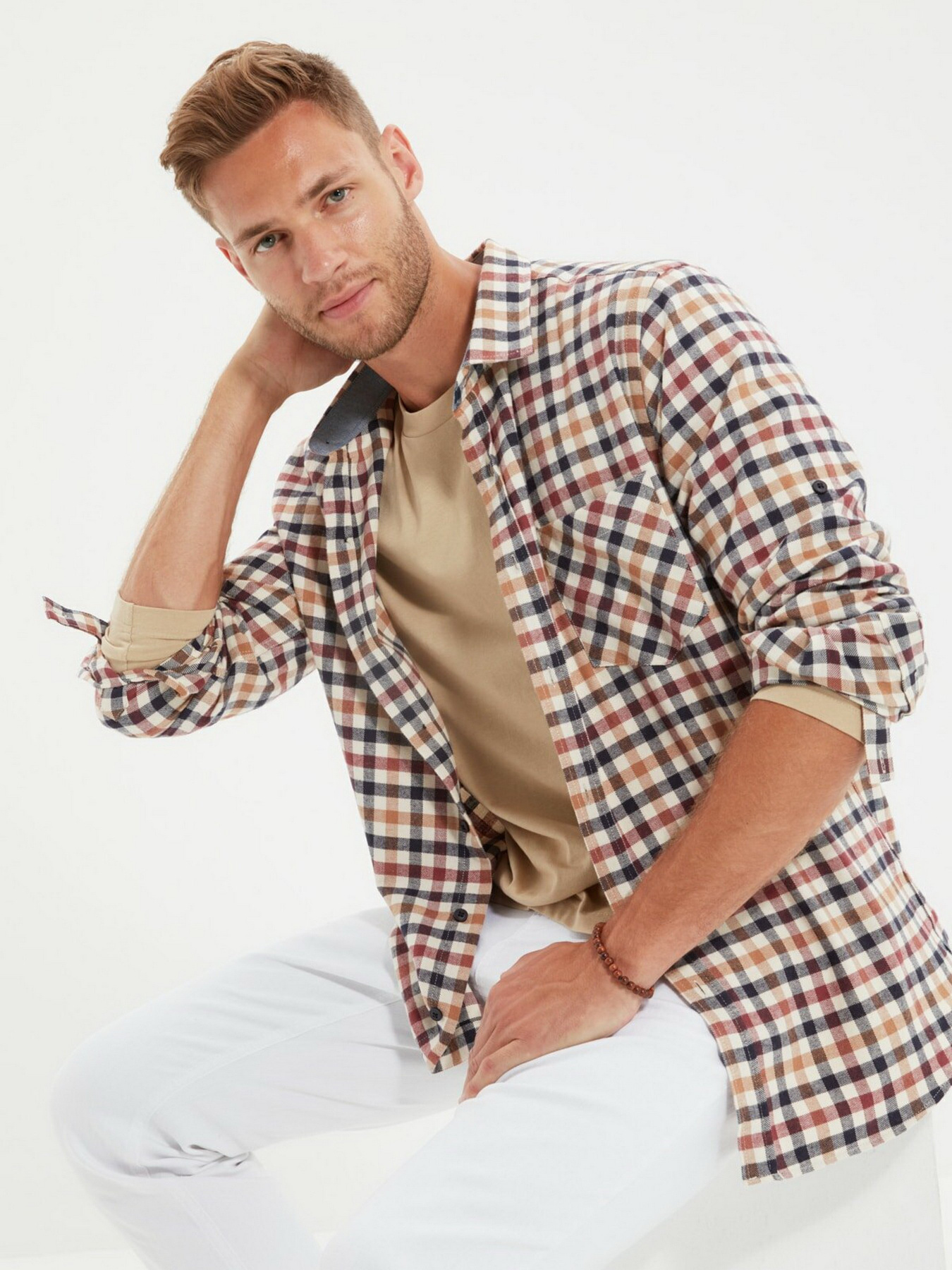 Рубашка Trendyol модель TMNAW22GO0337/Cok Renkli Фото