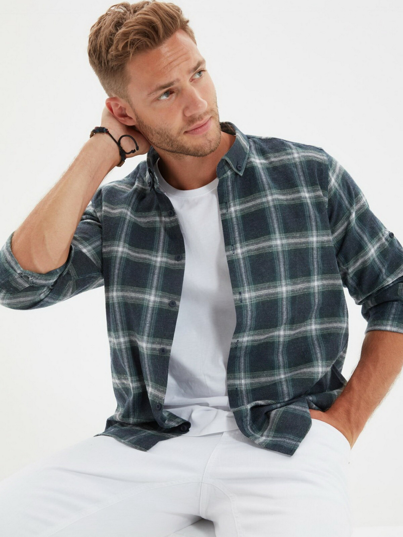 Сорочка Trendyol модель TMNAW22GO0357/Yesil Фото