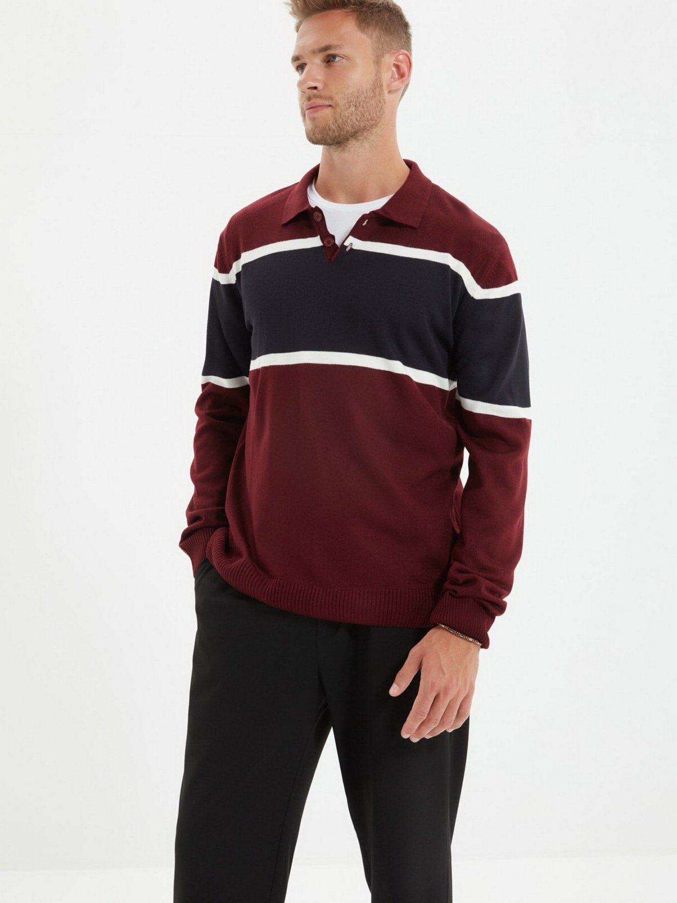 Поло Trendyol модель TMNAW22KZ0651/Bordo Фото