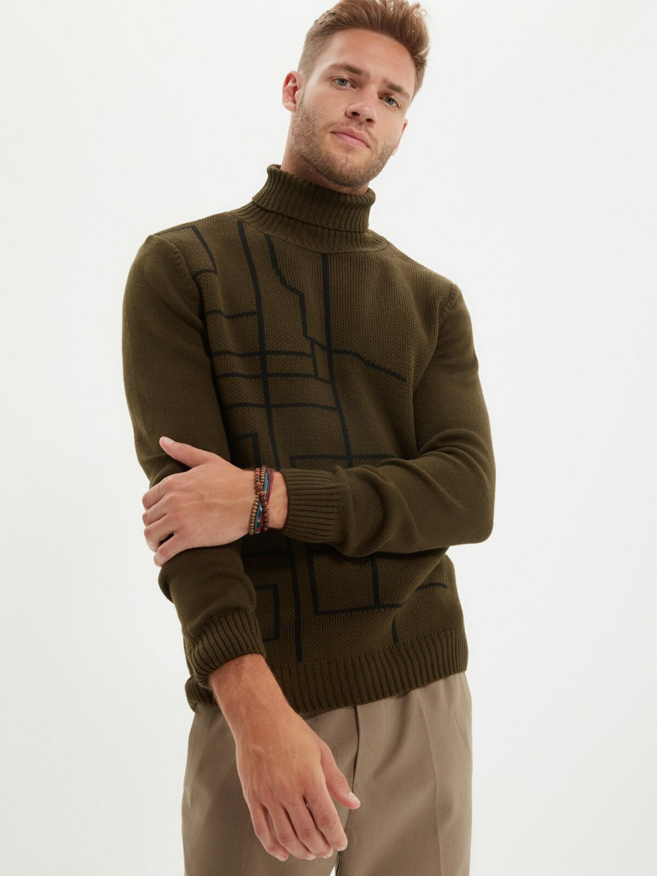 Свитер Trendyol модель TMNAW22KZ0947/Haki Фото