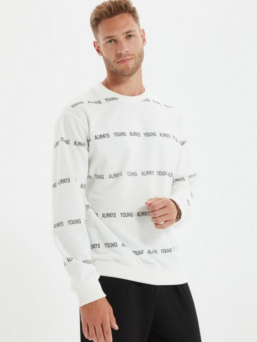 Свитшот Trendyol модель TMNAW22SW0357/Ekru Фото