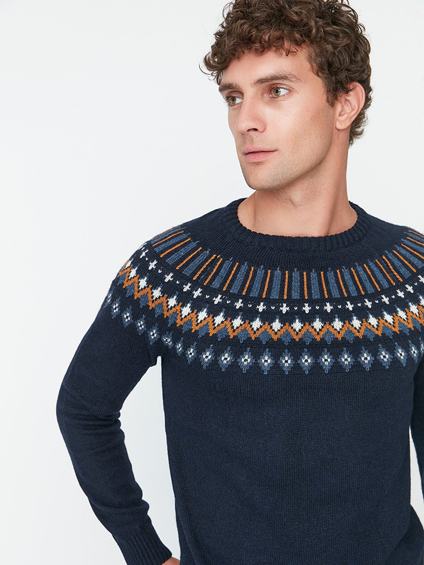 Джемпер Trendyol модель TMNAW22KZ0313/Lacivert Джемпер Trendyol модель TMNAW22KZ0313/Lacivert Фото