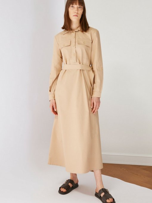 Платье макси Trendyol модель TCTSS21EL3442/Kahverengi Фото